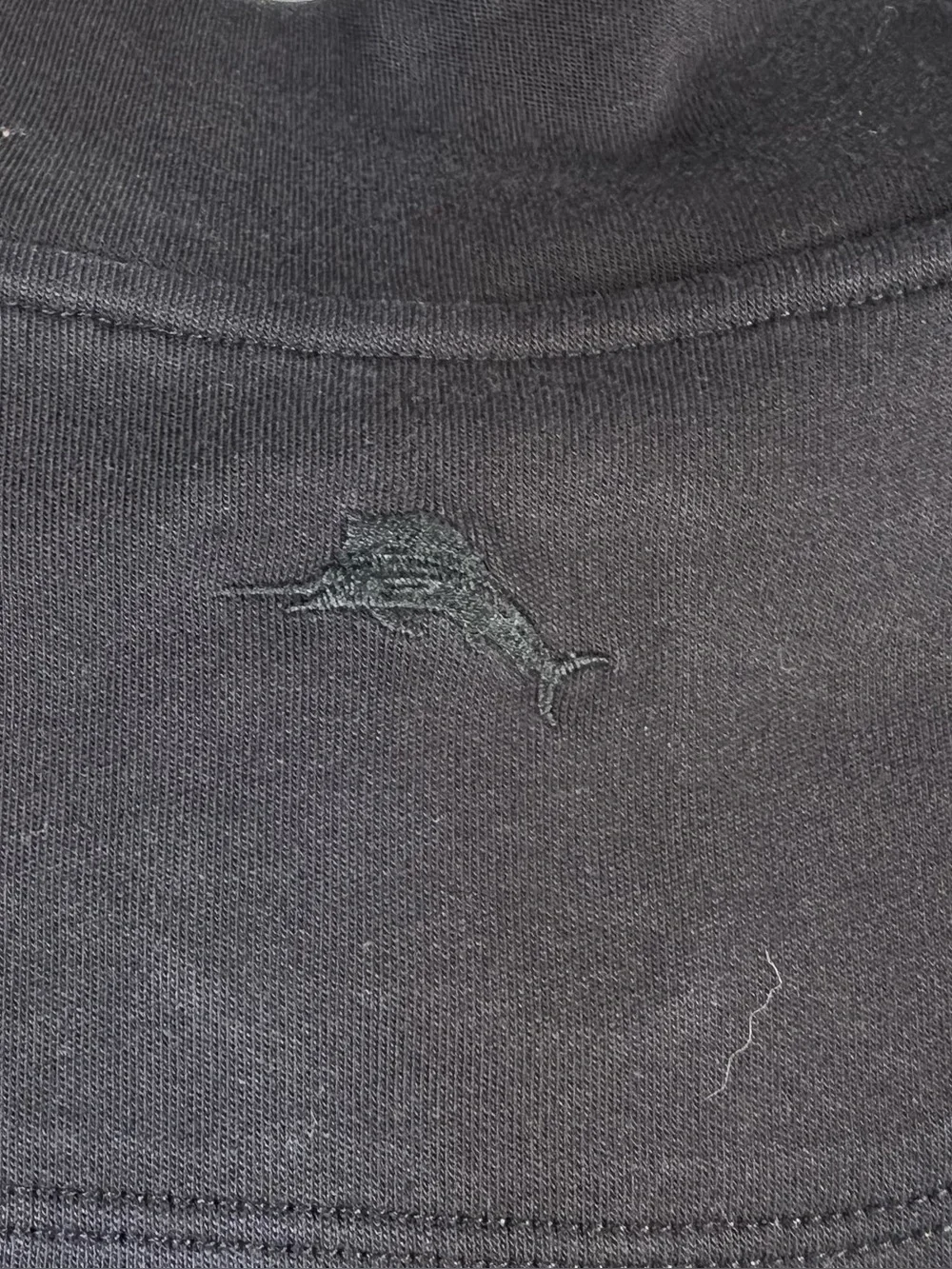 Tommy Bahama Shirt Black Quarter Zip Long Sleeve Business Casual Cotton Men's XL
